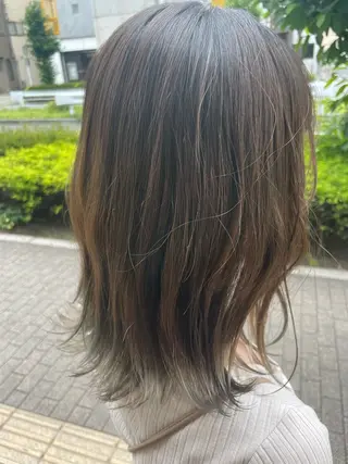 ミディアム カラー NAKAMURA 🦋のヘアスタイル