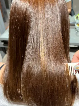 セミロング ✨髪質改善矯正× ブリーチ✨YU-KIのヘアスタイル