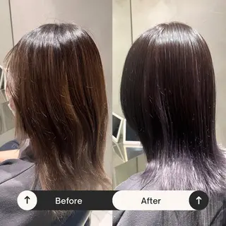 セミロング カラー 髪質改善・美髪矯正 ケアカラーGAOのヘアスタイル