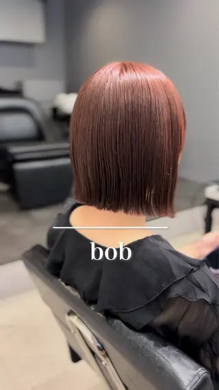 ミディアム カラー ボブ指名No.1 🌼chidaのヘアスタイル
