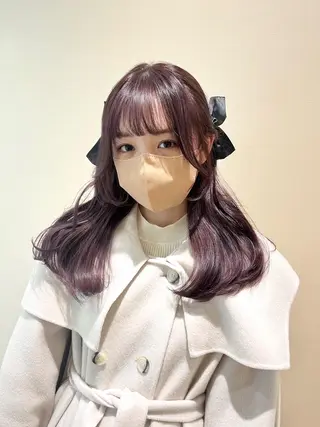 ロング RIKO👼🏻💓 韓国ガーリーのヘアスタイル