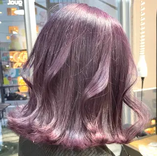 ミディアム カラー ヘアアレンジ 🎀ハイトーン・艶 カラー HANA🎀のヘアスタイル