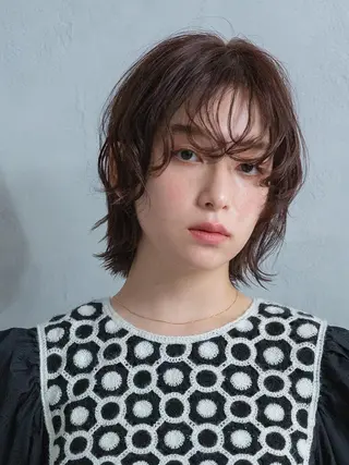 ショート カラー パーマ 💎ハイライトカラー /髪質改善カラー💎のヘアスタイル