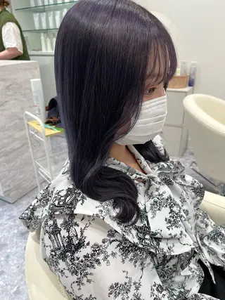 ミディアム カラー ヘアアレンジ 河西 楓のヘアスタイル