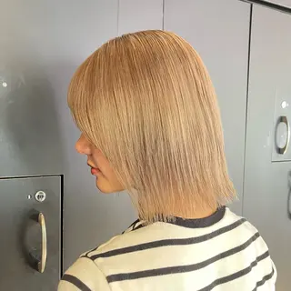 セミロング カラー ヘアアレンジ 海外/ハイトーン🪽 ☯️ami☯️のヘアスタイル