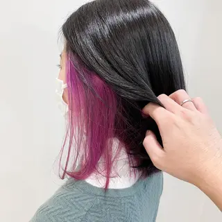 セミロング カラー 縮毛矯正/髪質改善 /韓国風　山川春輝のヘアスタイル