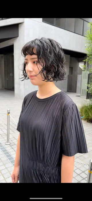 ショート カラー パーマ ヘアアレンジ キッズ ネイル マツエク・マツパ アイブロウ パーマ/透明感カラー /ボブ/吉田一生のヘアスタイル