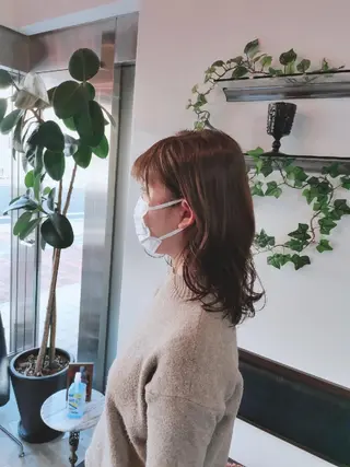 ミディアム FLAVOR OF HAIR所属・シークレットカラー 中谷良成のヘアスタイル