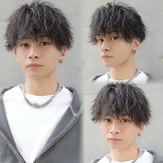 パーマ メンズ メンズ縮毛矯正/折羽 翔也のヘアスタイル