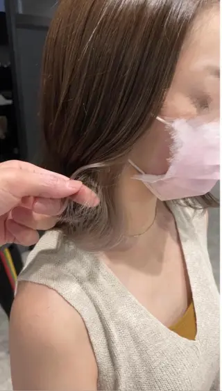 ミディアム カラー saho .のヘアスタイル