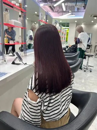 セミロング カラー 大人っぽ♡上品な暖色 ♡ブリーチなし♡のヘアスタイル