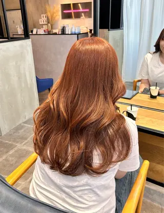 セミロング カラー 韓国×髪質改善カラー 💎hinaのヘアスタイル