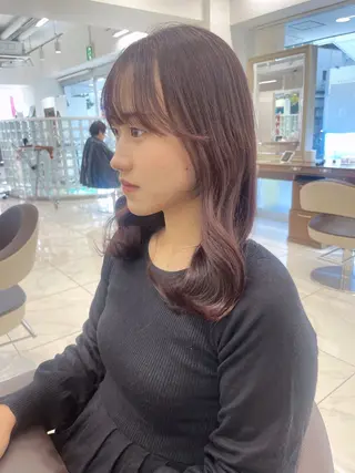 ミディアム カラー 福島成美/髪質改善 縮毛矯正/カラーのヘアスタイル