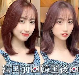 ロング カラー 顔周り特化/韓国ヘア /レイヤー/吉野幸大のヘアスタイル