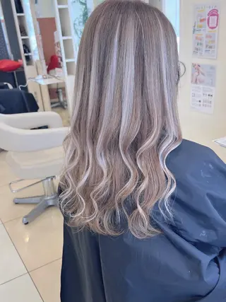 セミロング エクステ＆カラー 特化F-card上通のヘアスタイル