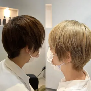 ショート カラー 大宮縮毛矯正の達人 コガワラのヘアスタイル