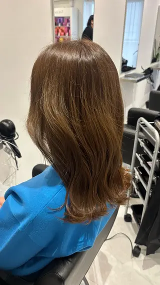 セミロング カラー 艶感×抜け感hair /ReLit 正源のヘアスタイル