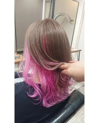 セミロング カラー ACROあべの店所属・艶カラー/インナー /グラデ/大西小百合のヘアスタイル