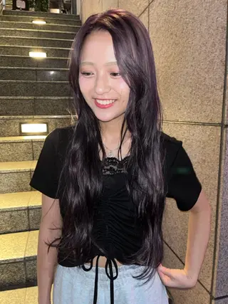 セミロング カラー スッと馴染むhair /ヨシダトモキのヘアスタイル