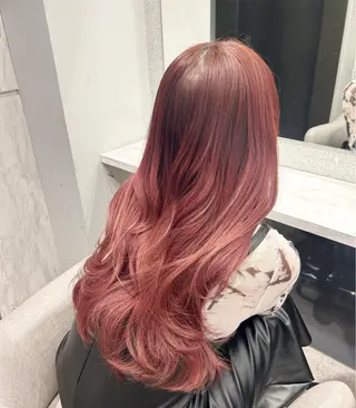 ロング 京都レイヤーカット/ 縮毛矯正/羽柴りくのマツエク・マツパデザイン