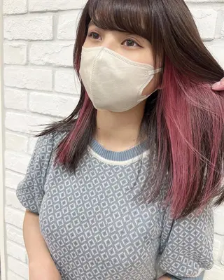 ミディアム カラー ヘアアレンジ ブリーチなし/ レイヤー🌿runaのヘアスタイル