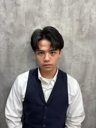 ショート パーマ メンズ 韓国風メンズ/毛流れ ヘアなら須田龍世のヘアスタイル