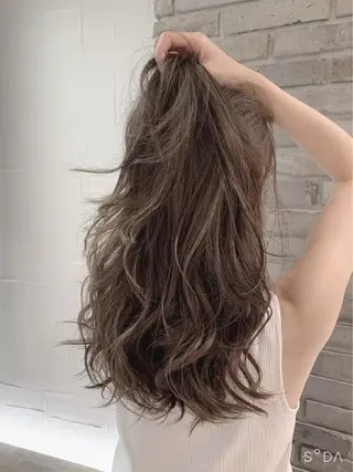 ロング ハイライトカラー メンズカット/杉山誠のヘアスタイル