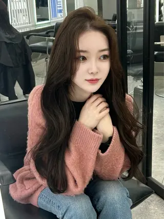 ロング カラー LANDS所属・nanaka 🤍韓国ワンホンヘアのヘアスタイル