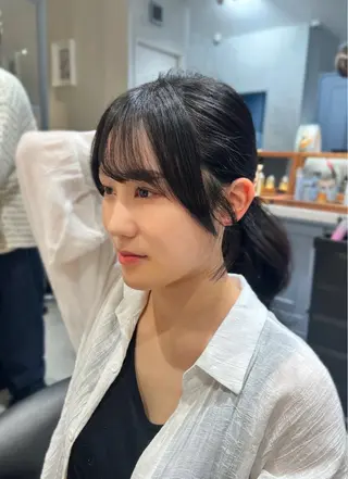 ミディアム 韓国レイヤー/顔周り /縮毛矯正/羽田航のヘアスタイル
