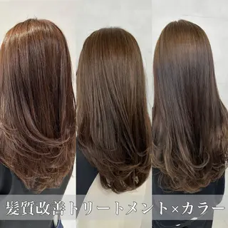 ロング カラー ヘアアレンジ 💎髪質改善特化 /顔周りカット💎のヘアスタイル