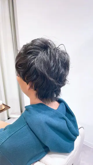 ショート パーマ メンズ 千葉 悦子のヘアスタイル