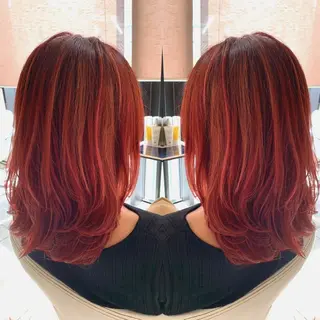 セミロング カラー ヘアアレンジ Merci メルシー 福岡、今泉のヘアスタイル