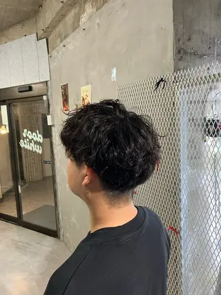 ショート パーマ メンズ door white hideのヘアスタイル