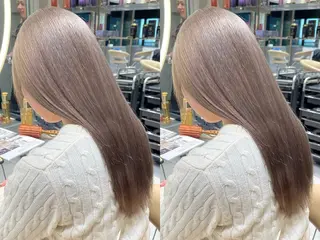 ロング 服部大地/ブリーチ 無しWカラー髪質改善のヘアスタイル