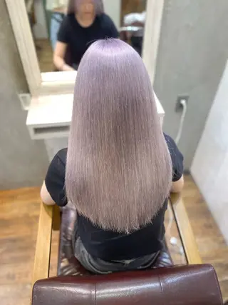 ロング カラー ブリーチカラー🦢 ‎🤍髪質改善/池田のヘアスタイル