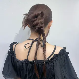 ロング ヘアアレンジ Je suis heureuse Miel所属・🐩艶カラー/ chisato🌙のヘアスタイル