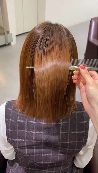 ミディアム ️🫧透明感カラー& 髪質改善🎀いさきのヘアスタイル