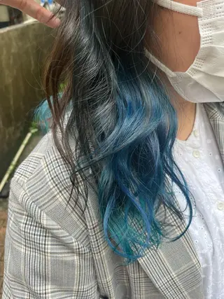 セミロング カラー 原宿サロン代表 デザインカラー伊藤卓のヘアスタイル