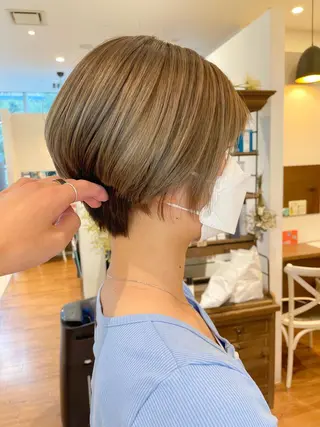 ショート カラー 髪質改善/ブリーチ 田代 龍我のヘアスタイル