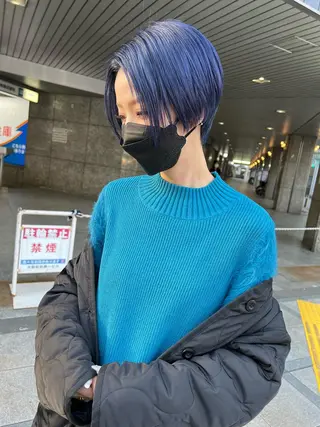 ショート カラー 菅村 勇亮のヘアスタイル