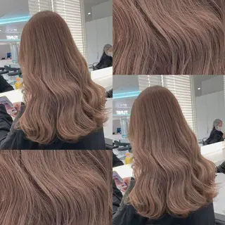 ミディアム カラー 艶髪グレージュ特化/ CHIKARAのヘアスタイル