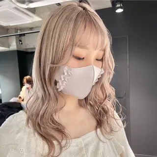 セミロング カラー MiL所属・✨ハイトーン✨ 濱田知孝のヘアスタイル