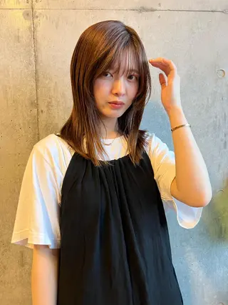 セミロング 渋谷/暖色系カラー kotoha🍊のヘアスタイル