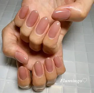 ネイル シンプル／上品／爪育 ☺︎Flamingoのネイルデザイン
