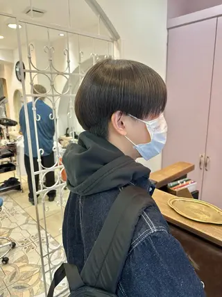 ショート パーマ メンズ ＼脱・うねり& 広がり／gite菊のヘアスタイル