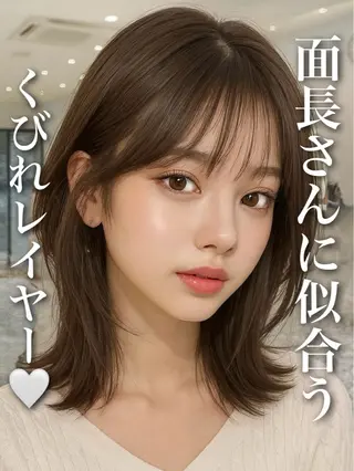ミディアム 映える顔まわり/前髪 特化 💗 ユキマのヘアスタイル