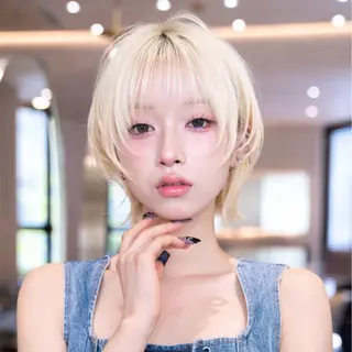 ミディアム カラー 渋谷/レイヤーボブ・ 韓国ボブ特化/楓のヘアスタイル