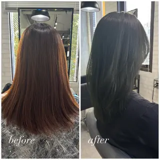 セミロング カラー ヘアアレンジ kei/透明感カラー /ベージュ/髪質改善のヘアスタイル