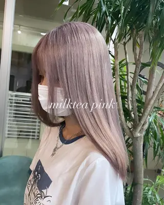 セミロング and K所属・and K 那覇小禄店のヘアスタイル