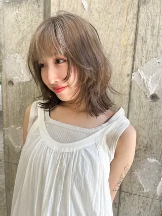 ミディアム カラー こっくりカラー/艶髪 /amy.山口瑞稀のヘアスタイル